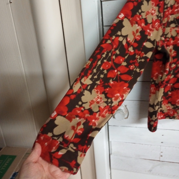 BAXTER & WELLS Womens Multicolor Floral Button Front Stretch Shacket XL Jacket - Picture 10 of 12